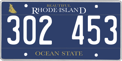 RI license plate 302453