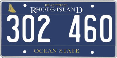 RI license plate 302460