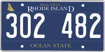 RI license plate 302482
