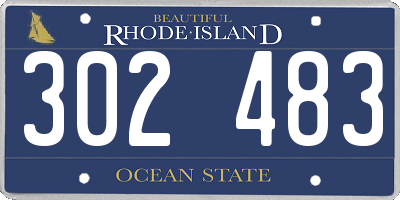 RI license plate 302483
