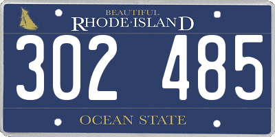 RI license plate 302485