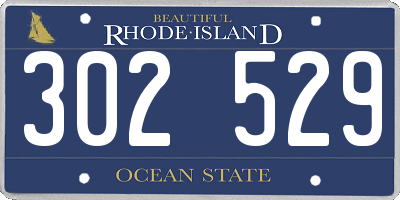 RI license plate 302529