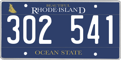 RI license plate 302541