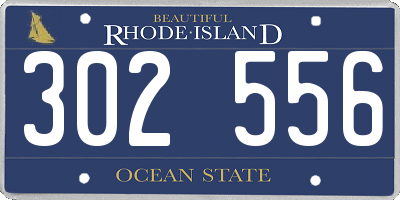 RI license plate 302556