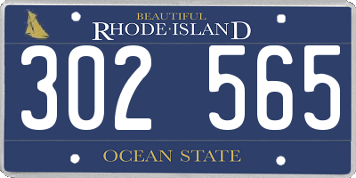 RI license plate 302565