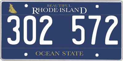 RI license plate 302572