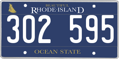 RI license plate 302595