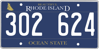 RI license plate 302624