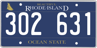 RI license plate 302631