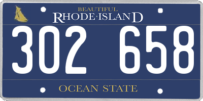 RI license plate 302658