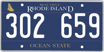 RI license plate 302659