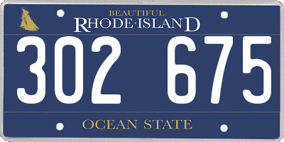 RI license plate 302675