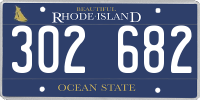 RI license plate 302682