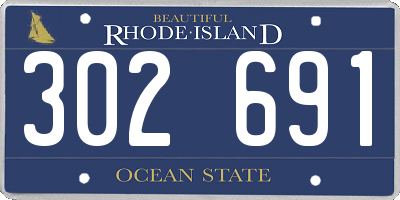 RI license plate 302691