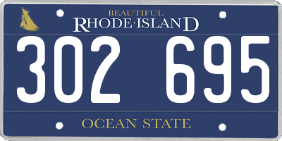 RI license plate 302695
