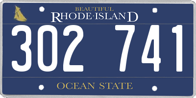 RI license plate 302741