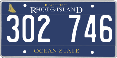 RI license plate 302746