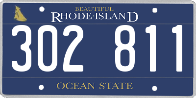 RI license plate 302811