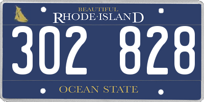 RI license plate 302828