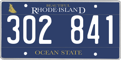 RI license plate 302841