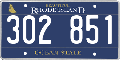 RI license plate 302851