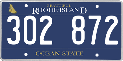 RI license plate 302872