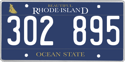 RI license plate 302895