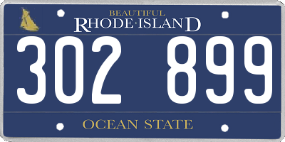 RI license plate 302899
