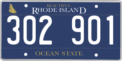 RI license plate 302901