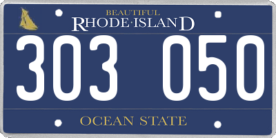 RI license plate 303050