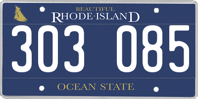 RI license plate 303085