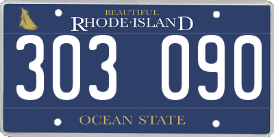 RI license plate 303090