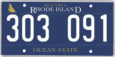 RI license plate 303091