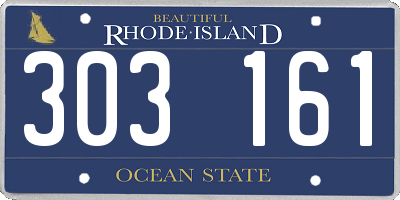 RI license plate 303161