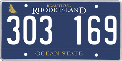 RI license plate 303169