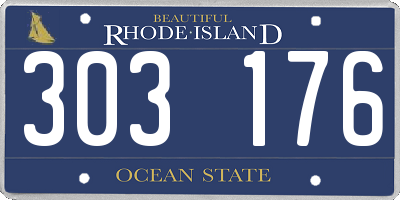 RI license plate 303176