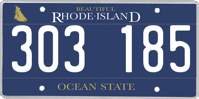 RI license plate 303185