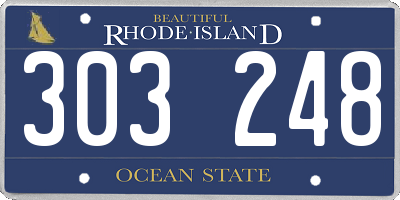 RI license plate 303248
