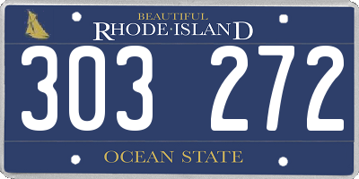 RI license plate 303272
