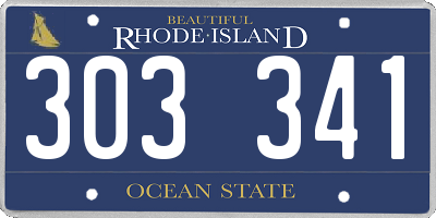 RI license plate 303341