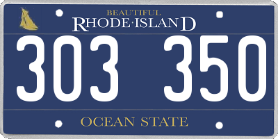 RI license plate 303350