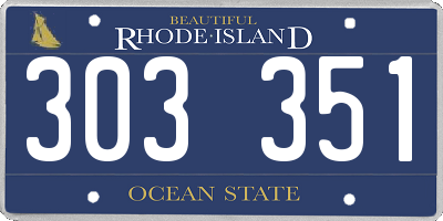 RI license plate 303351