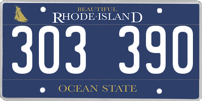 RI license plate 303390