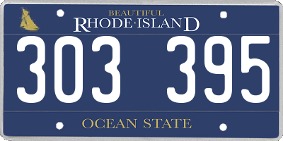 RI license plate 303395
