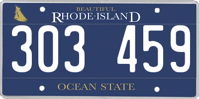 RI license plate 303459