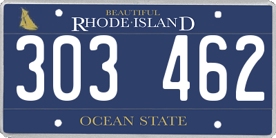 RI license plate 303462
