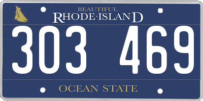 RI license plate 303469
