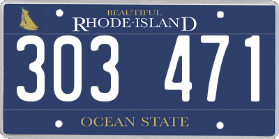 RI license plate 303471