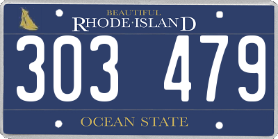 RI license plate 303479