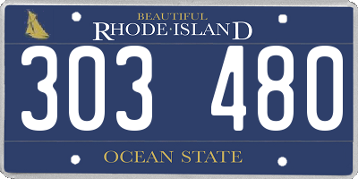 RI license plate 303480